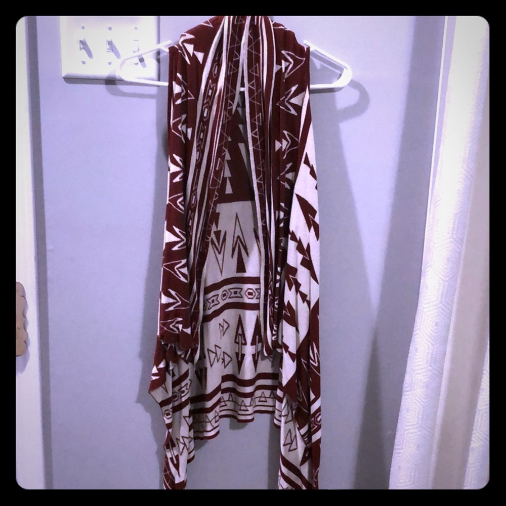 Forever 21 sleeveless open cardigan